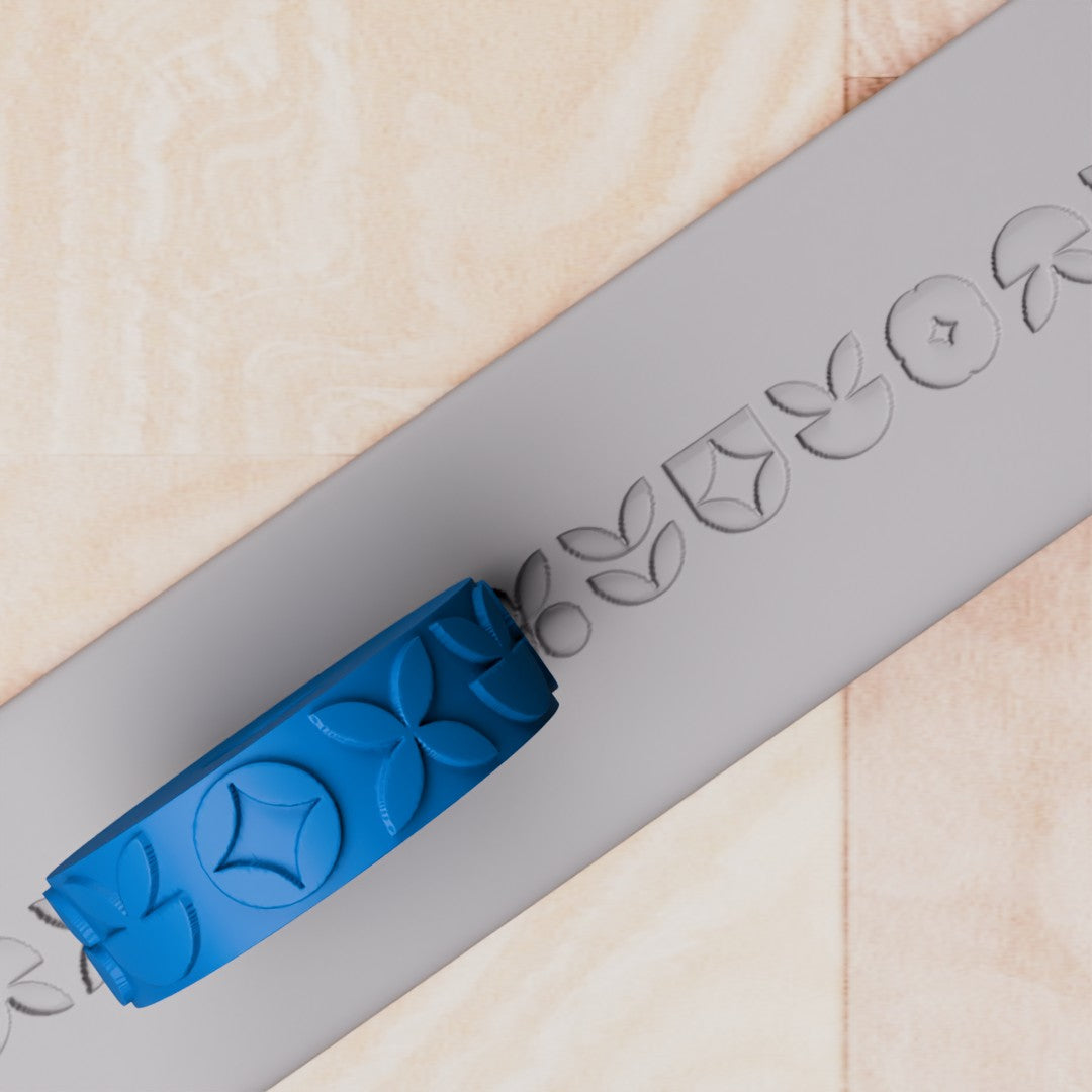 abstract flowers texture roller