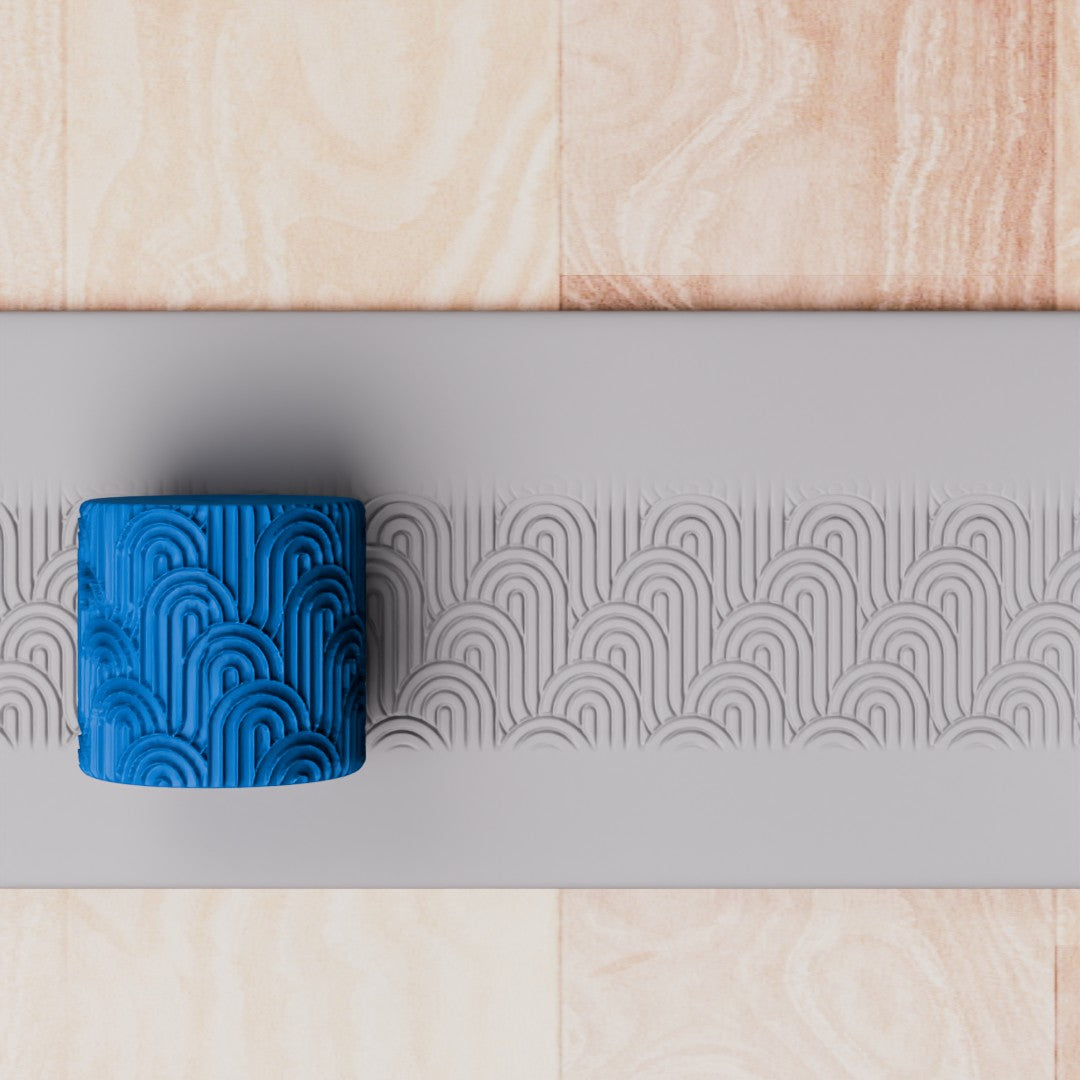 abstract waves texture roller