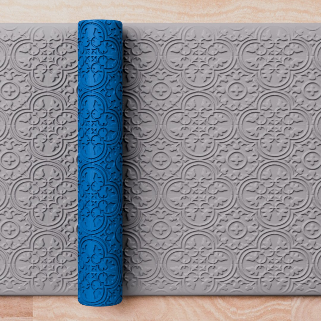 moroccan quatrefoil texture roller